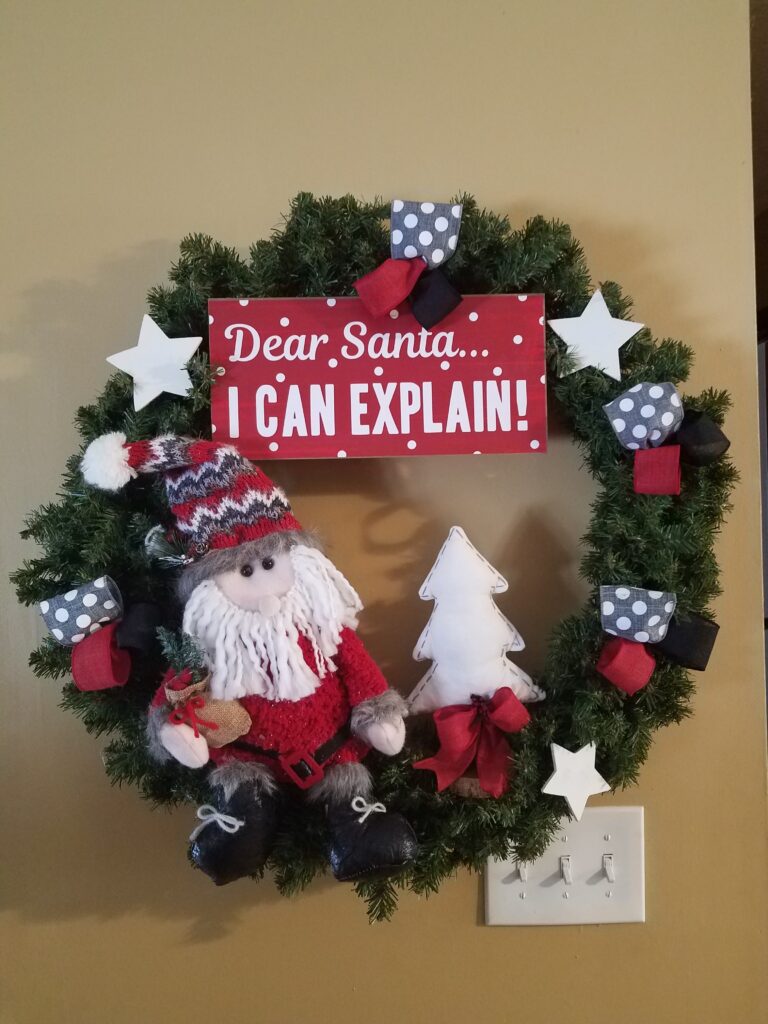 Christmas wreath: Santa can explain!