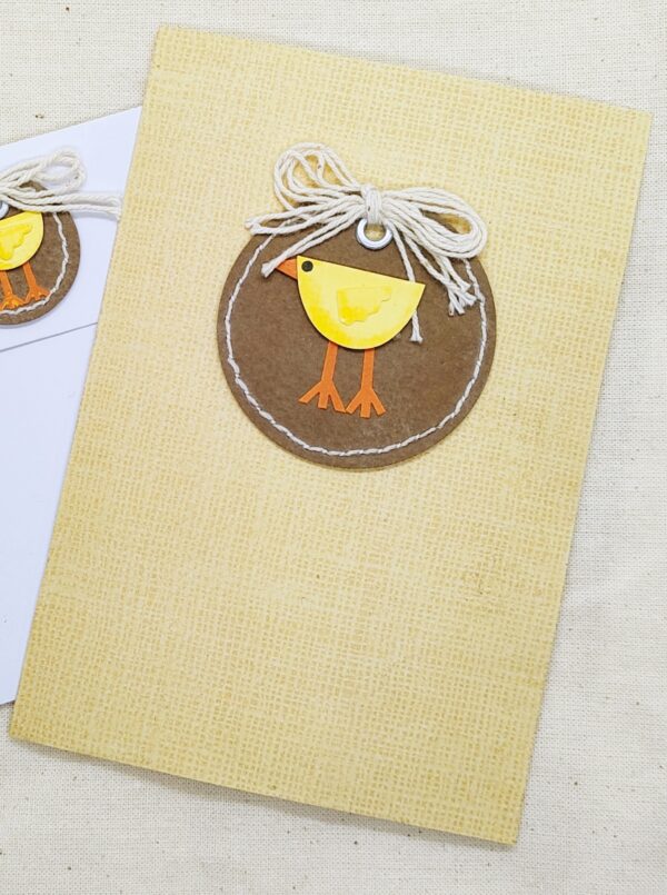 Rustic Chick Easter Greeting Card - Handmade Easter Card for Children and Adults, Spring Cards, Cards for Easter - Image 2