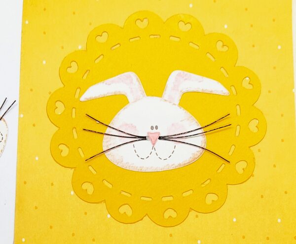 Yellow Easter Bunny Spring Greeting Card - Handmade Easter Card for Children and Adults, Spring Cards, Cards for Easter - Image 2