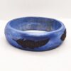 Hand Painted Wooden Blue Bangle Bracelet with Glitter Feathers - Jewelry - Image 4