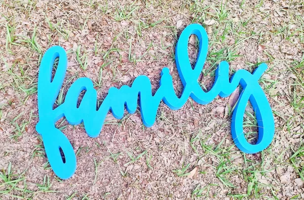 XL Wooden Family Wall Hanging - Summer Home Decor, Gift for Family - Image 3