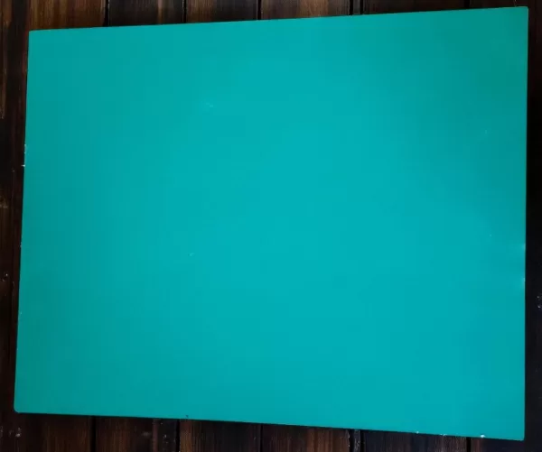 Hand Painted Teal Wooden Ottoman Tray, Wood Tray, Farmhouse Decor - Image 3