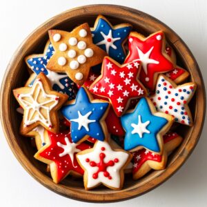 Patriotic Star Sugar Cookies Gift Box