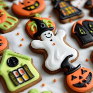 Assorted Halloween Decorated Cookies