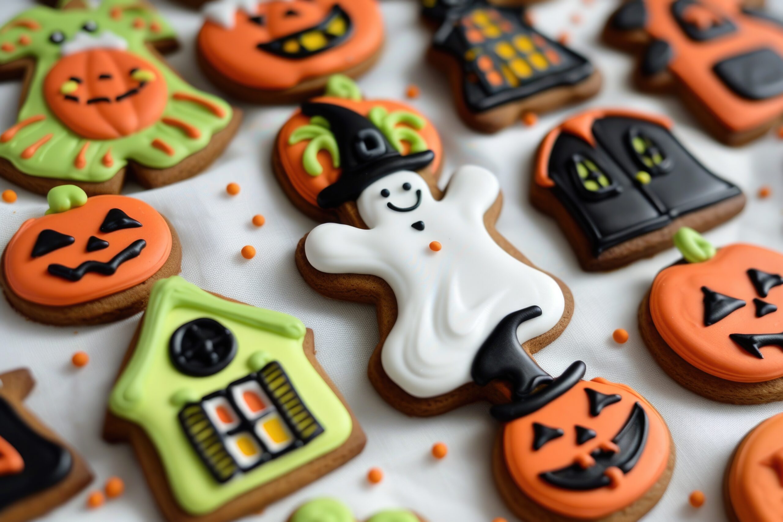 Assorted Halloween Decorated Cookies