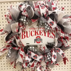 Ohio State Buckeyes Football Wreath