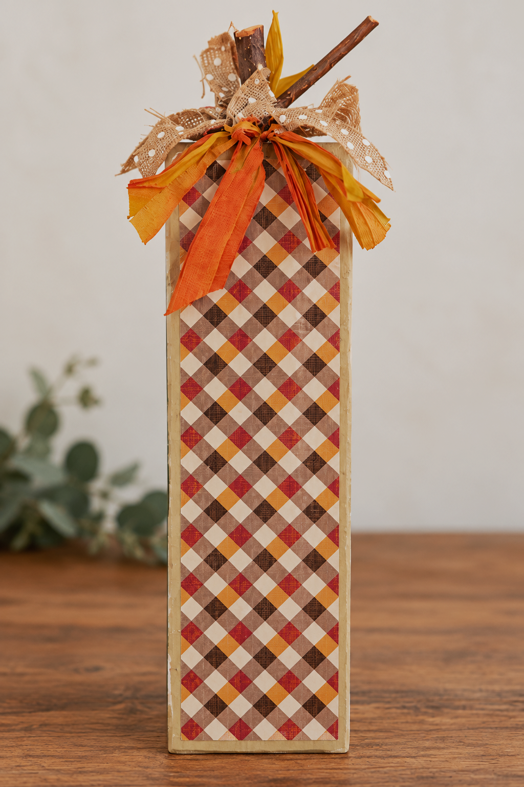 Rustic Fall Wood Pumpkin Set - Image 2