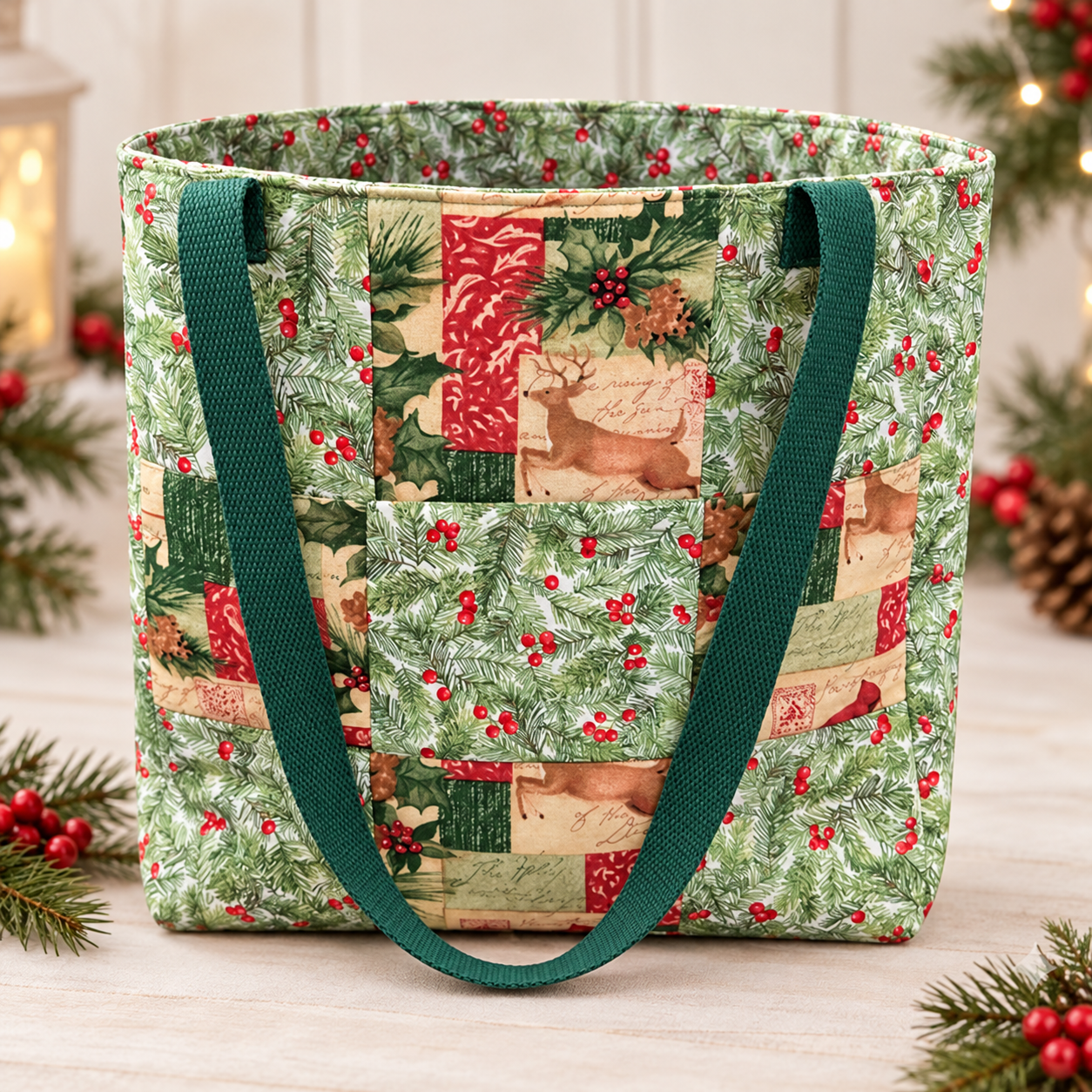 Winter Handmade Tote Handbag