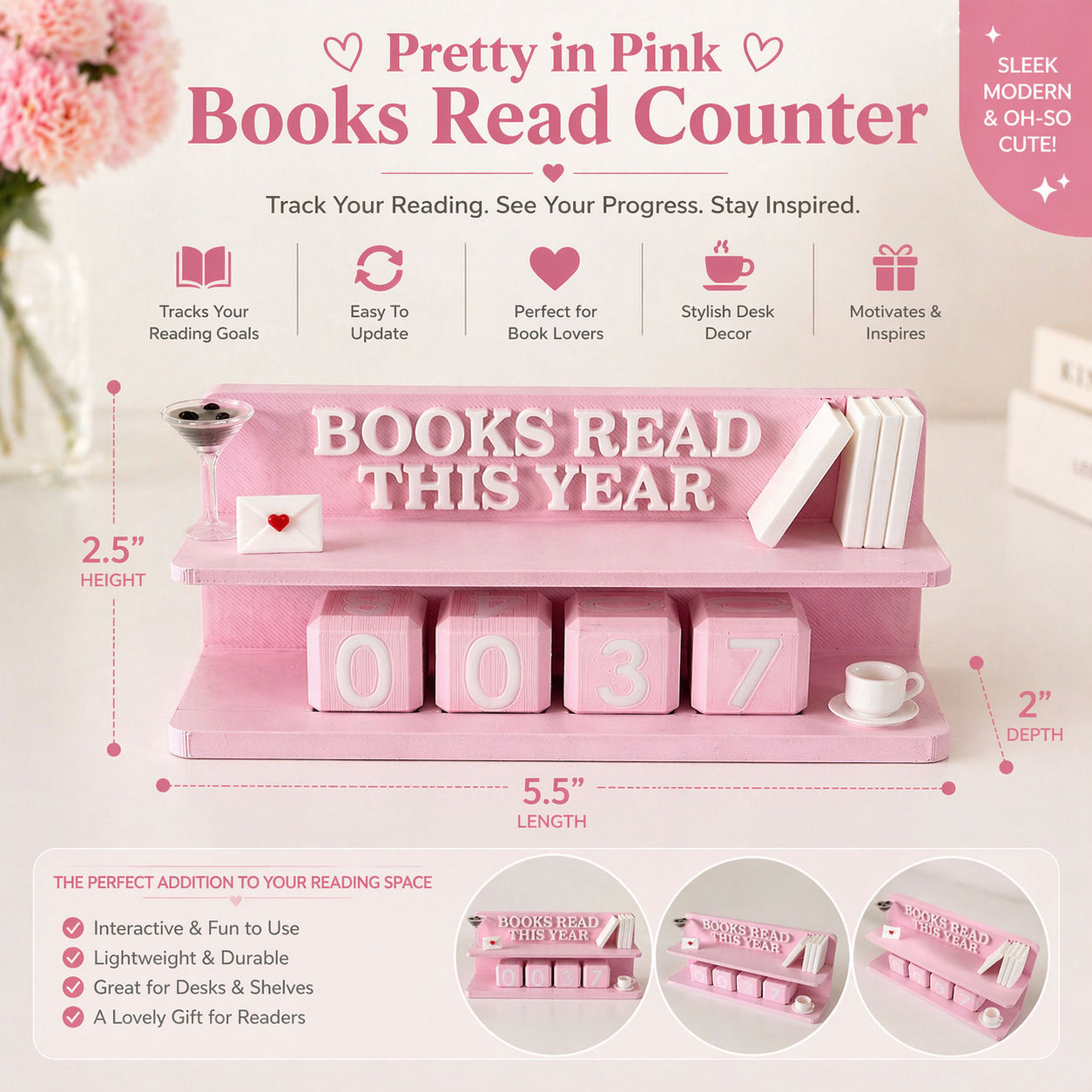 Pretty In Pink Books Read Counter
