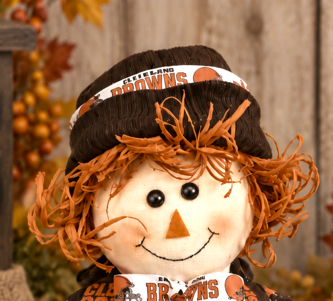 Handmade Cleveland Browns Scarecrow Doll - Image 2