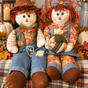 20" Handmade Fall Scarecrow Dolls