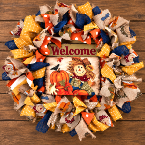 Handmade Scarecrow Welcome Wreath
